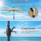 7.5 Feet Solar Umbrella with LED Lights and Crank Tilt for Patio Garden